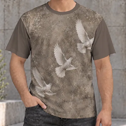 White Dove Flight For Everyday Casual Wear And Peaceful Nature Lovers Gift Unisex All-over Print Unisex T-shirt