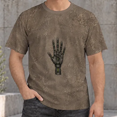 Mechanical Robot Hand Tech Gift For Casual Streetwear And Everyday Sci-Fi Fans All-over Print Unisex T-shirt