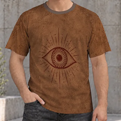 Radiant Eye Emblem for Everyday Streetwear and Festival Looks for Teens and Adults All-over Print Unisex T-shirt