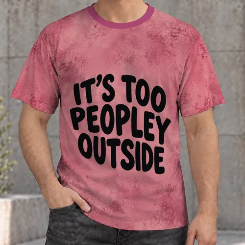 Introvert Humor for Quiet Days and Casual Outings, Relaxed Everyday Gift for Teens All-over Print Unisex T-shirt
