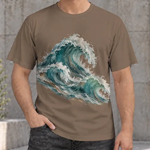 Ocean Wave Art for Coastal Getaways and Everyday Surfside Style for Teens and Adults All-over Print Unisex T-shirt