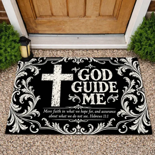 Christian Cross and Scripture for Faith-Filled Homes and Thoughtful Housewarming Gifts Doormat