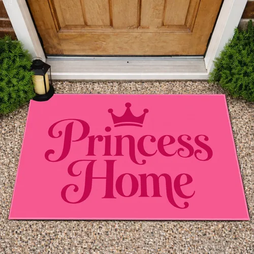 Pink Princess Crown Home Decor For A Playful Royal Welcome At Your Entryway Doormat