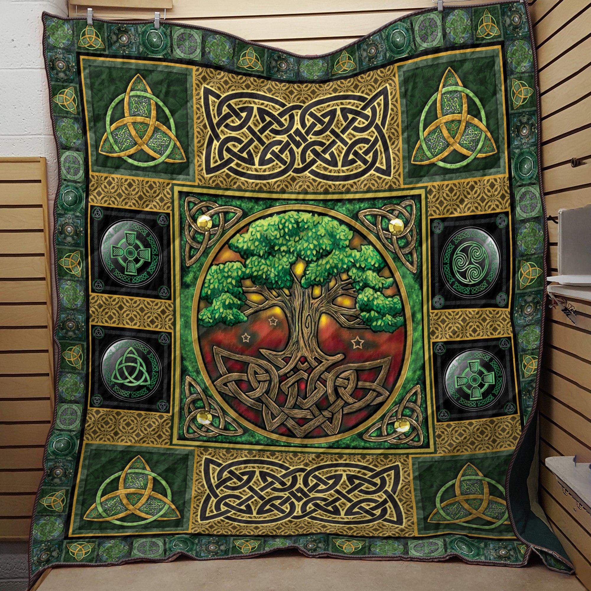 Celtic Tree Of Life 2 Quilt Blanket Ph1120