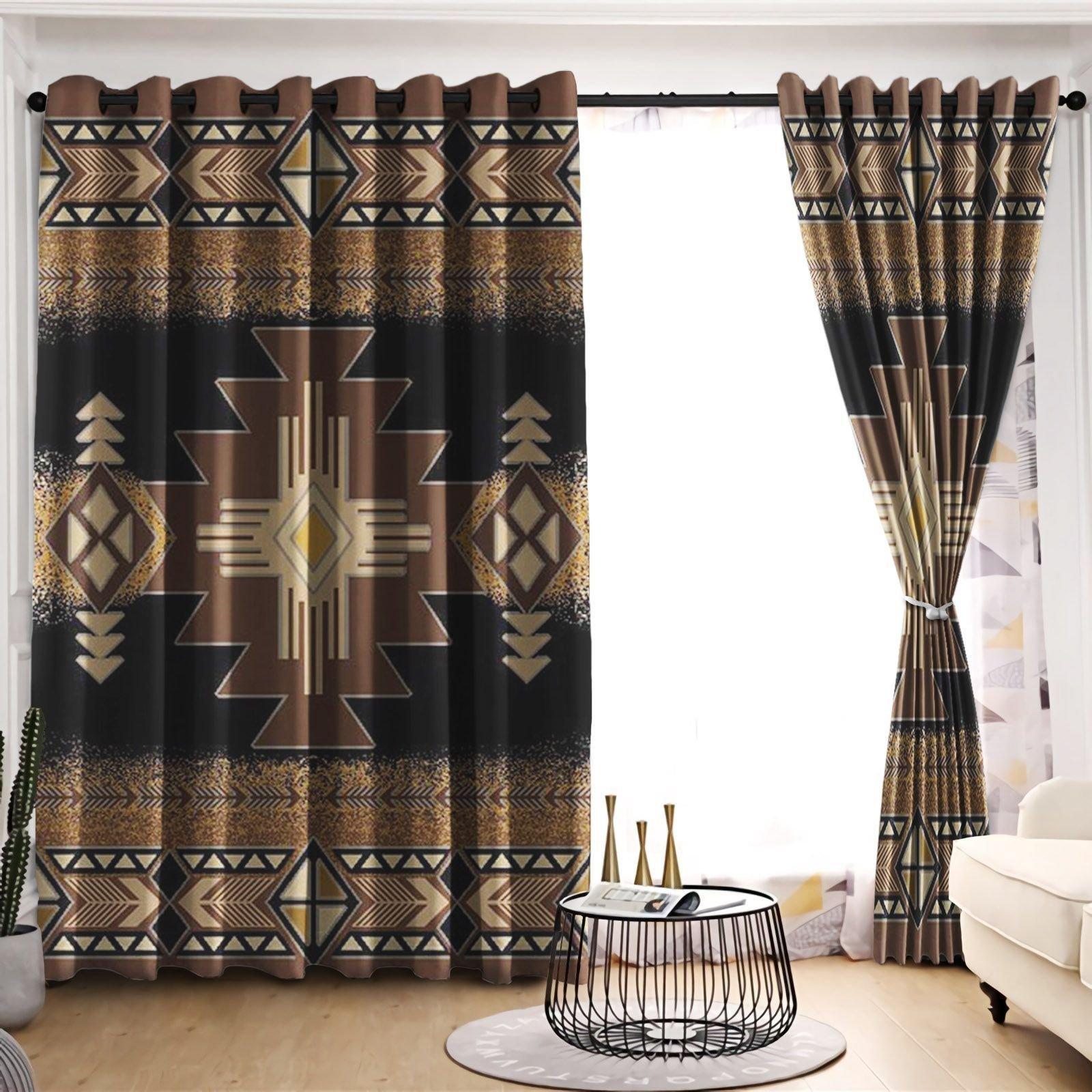 Native American Pattern Blackout Thermal Grommet Window Curtains Mp290401