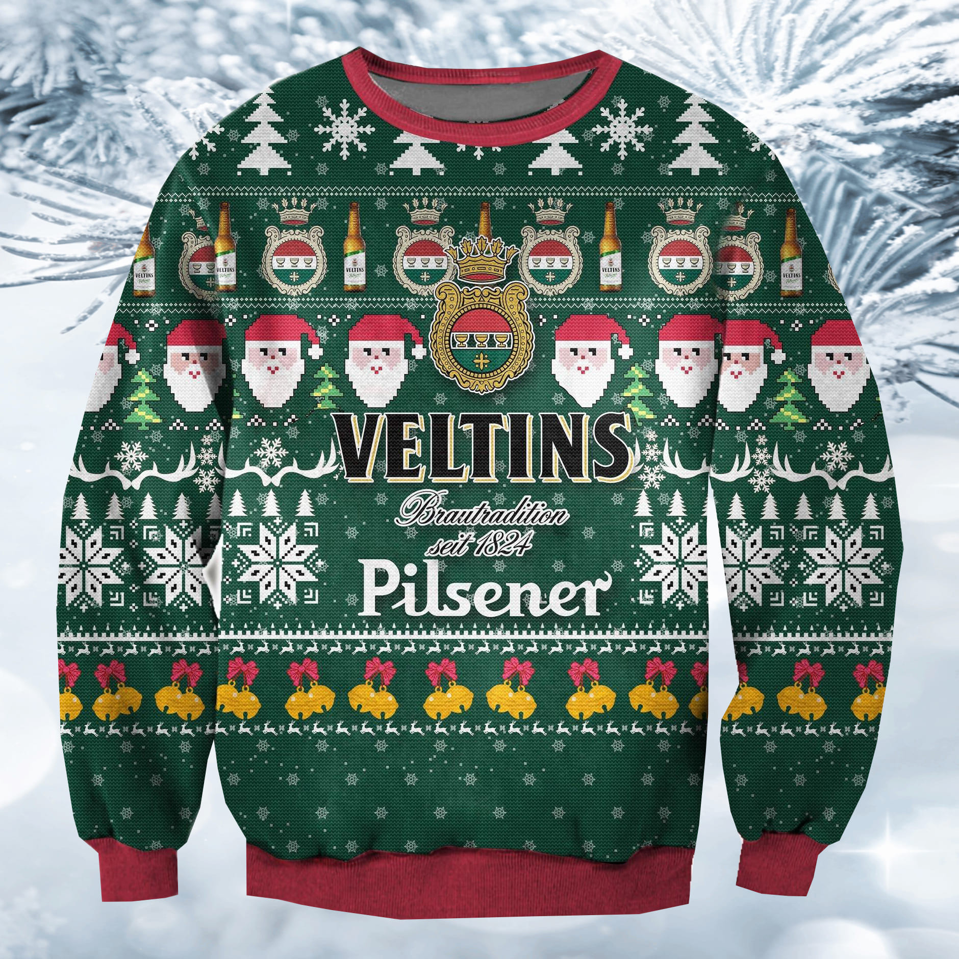 Veltins Pilsener Beer Christmas Sweater - Festive Holiday Jumper