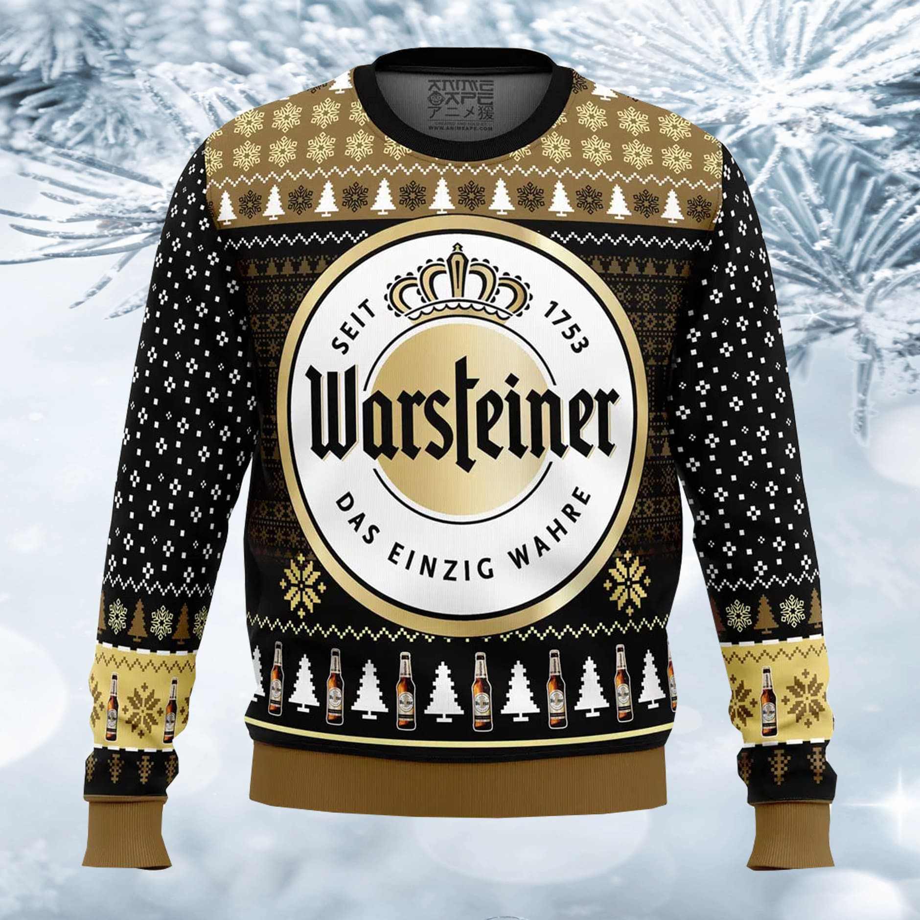 Warsteiner Ugly Christmas Sweater - Festive Beer Lover's Apparel