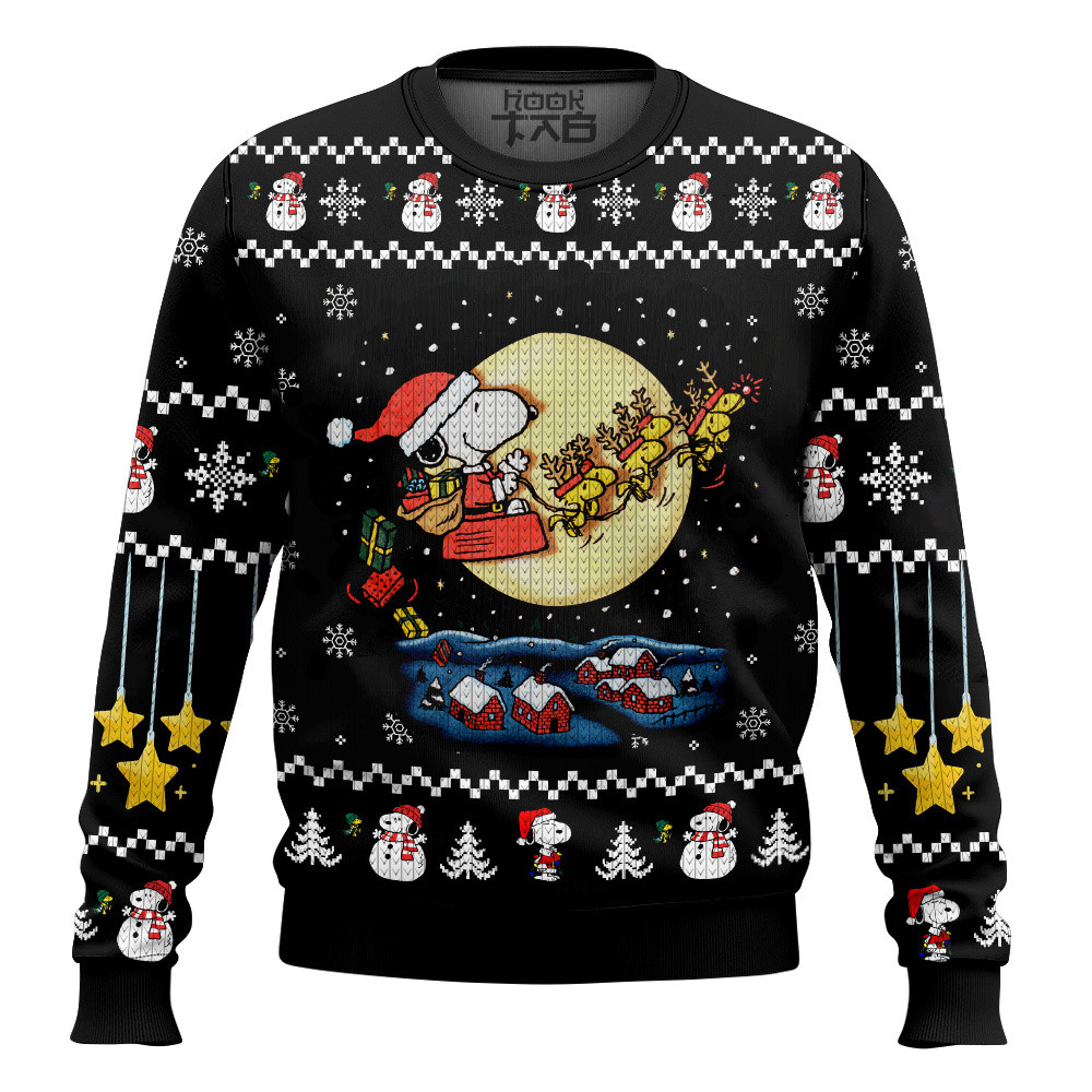 Snoopy Ugly Christmas Sweater - The Charlie Brown And Snoopy Show