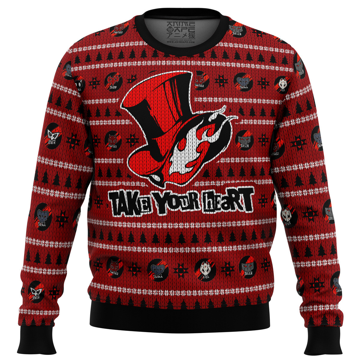 Persona 5 Take Your Heart Ugly Christmas Sweater