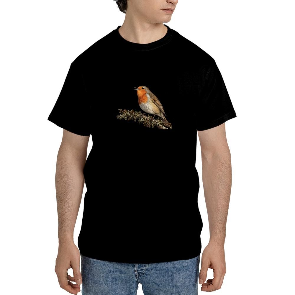 vintage european robin bird tshirt