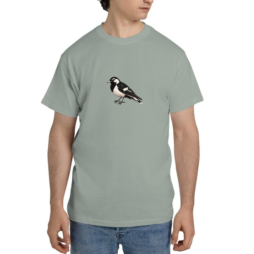 Vintage Black and White Magpie T-Shirt | Gothic Nature Bird Tee — Bay