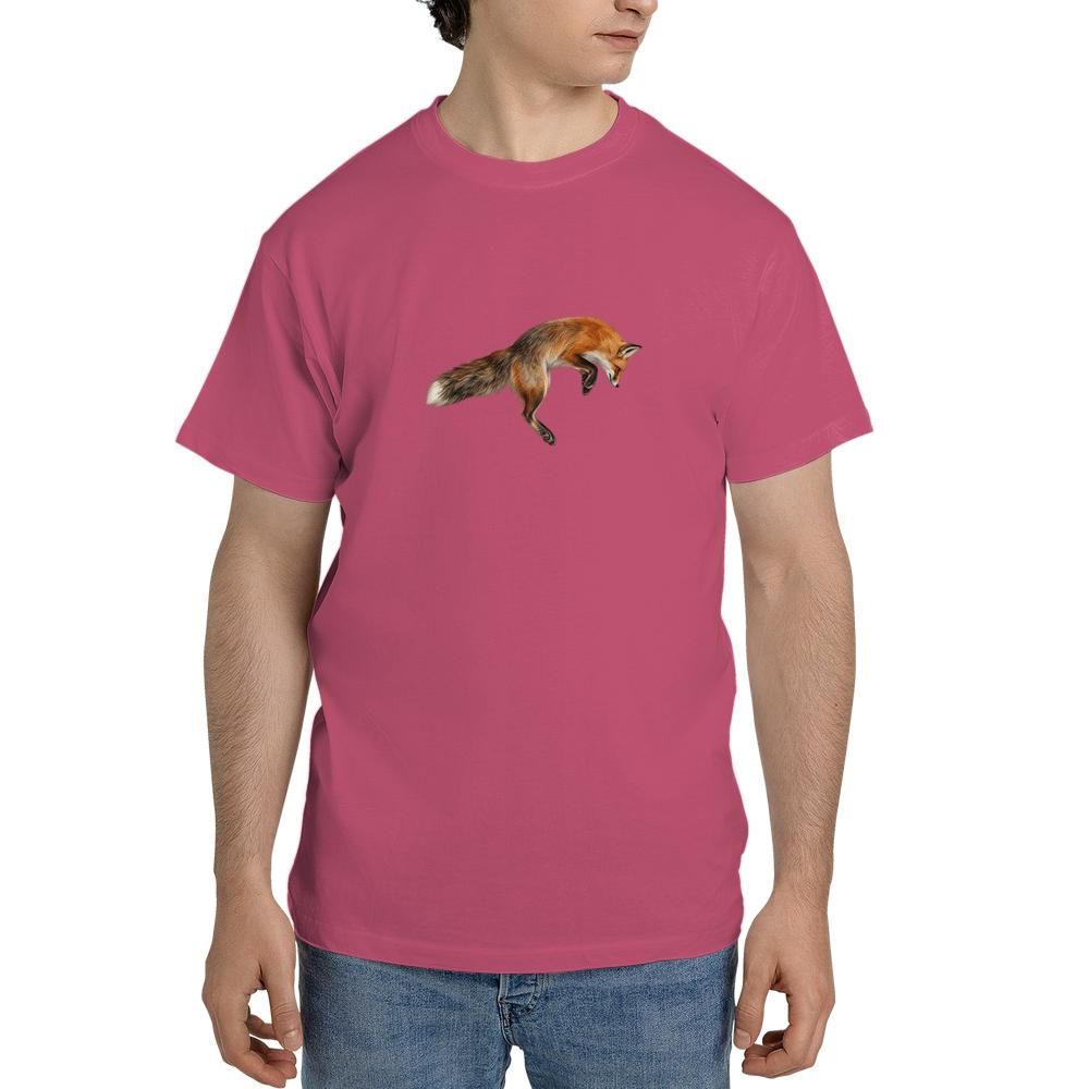 red fox t shirt jumping fox graphic tee woodland wildlife shirt