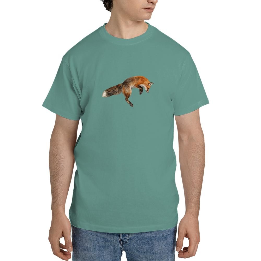 red fox t shirt jumping fox graphic tee woodland wildlife shirt