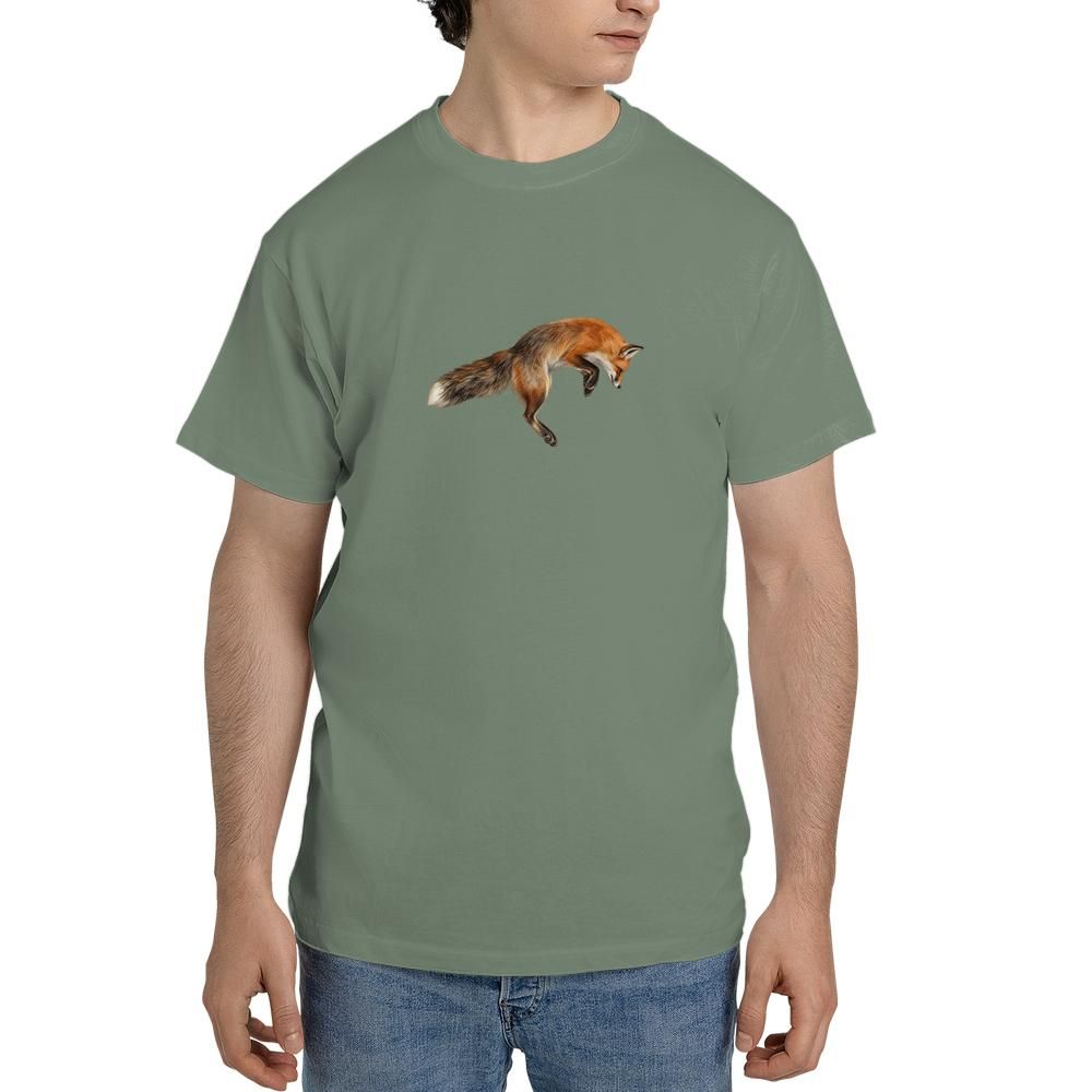 red fox t shirt jumping fox graphic tee woodland wildlife shirt