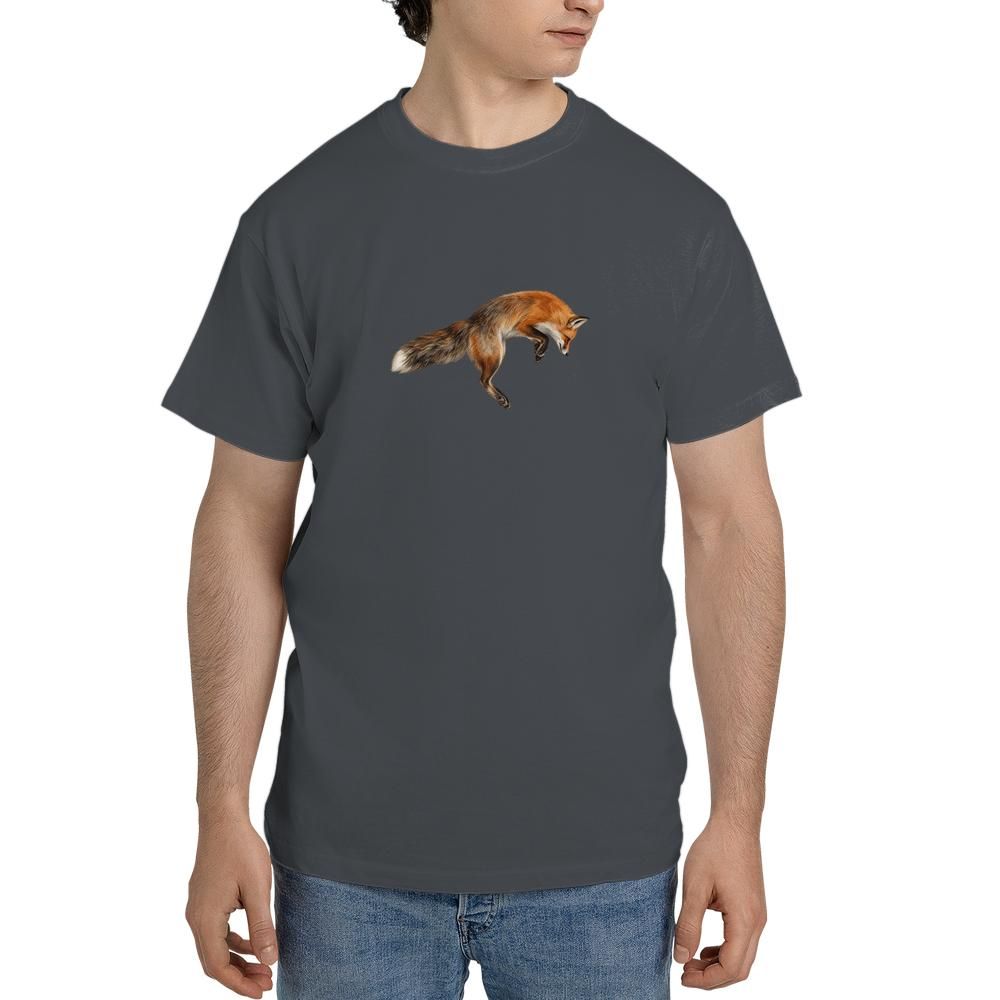 red fox t shirt jumping fox graphic tee woodland wildlife shirt