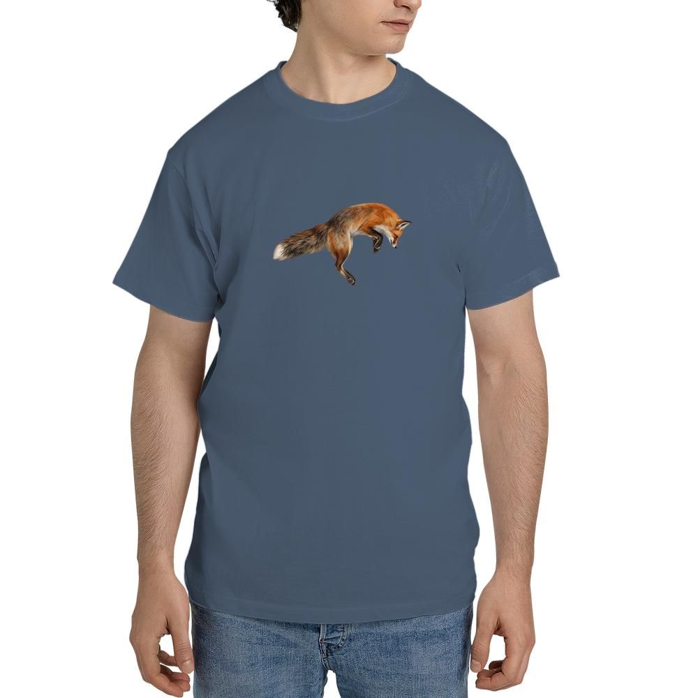 red fox t shirt jumping fox graphic tee woodland wildlife shirt