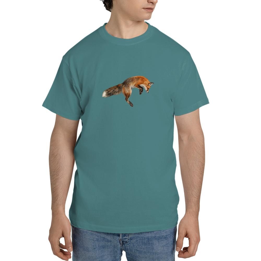 red fox t shirt jumping fox graphic tee woodland wildlife shirt