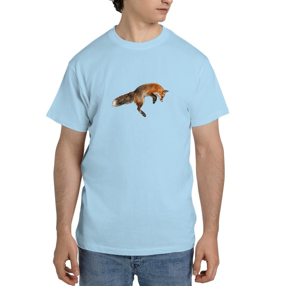 red fox t shirt jumping fox graphic tee woodland wildlife shirt
