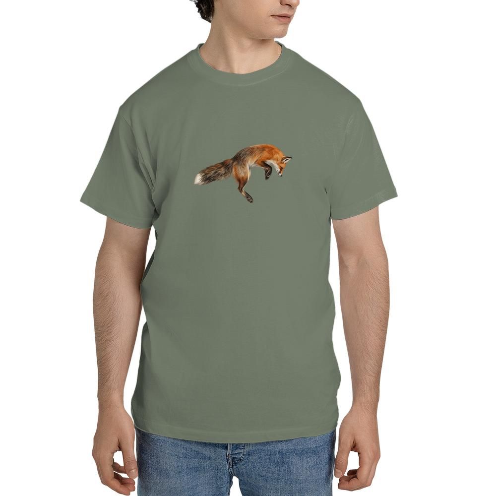 red fox t shirt jumping fox graphic tee woodland wildlife shirt