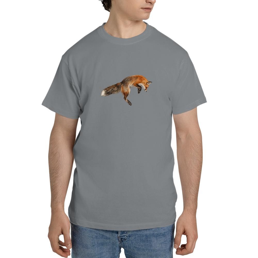 red fox t shirt jumping fox graphic tee woodland wildlife shirt