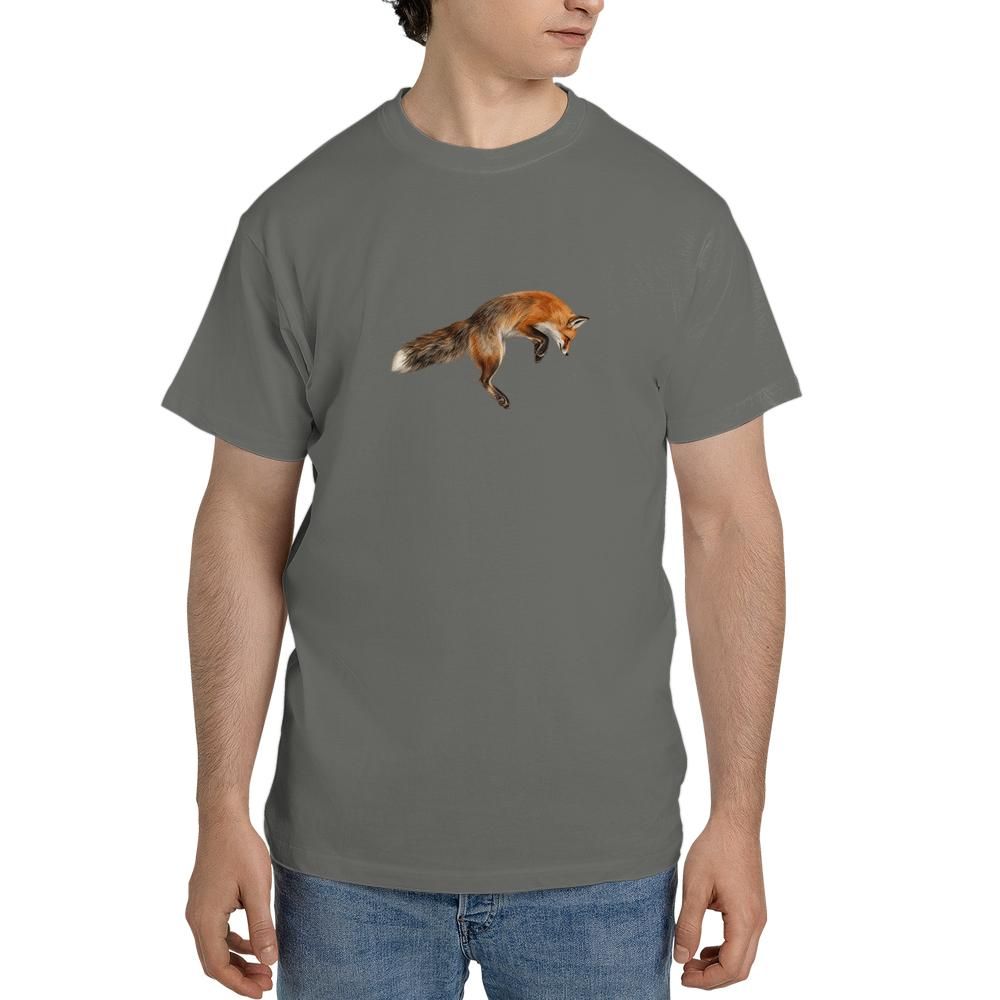 red fox t shirt jumping fox graphic tee woodland wildlife shirt