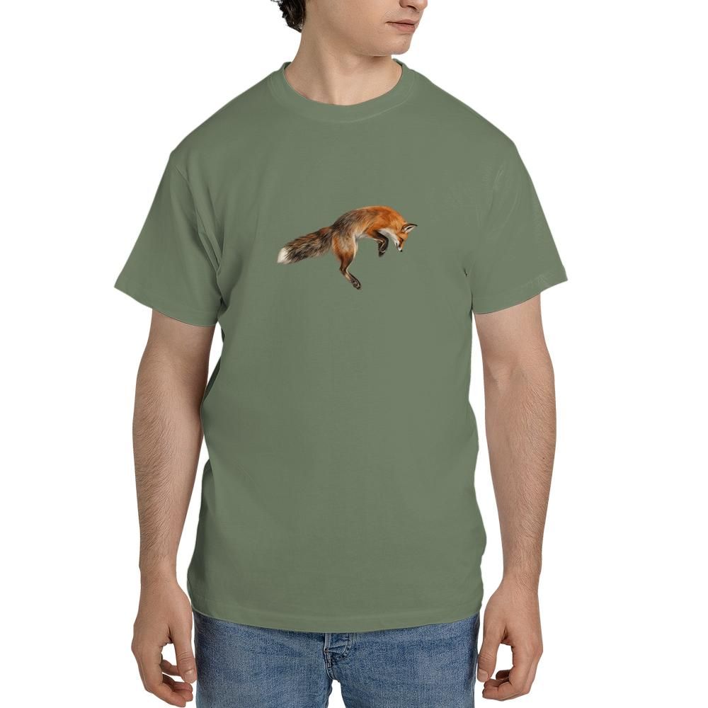 red fox t shirt jumping fox graphic tee woodland wildlife shirt