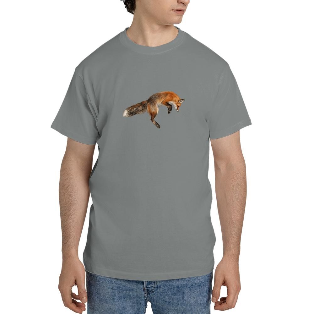 red fox t shirt jumping fox graphic tee woodland wildlife shirt