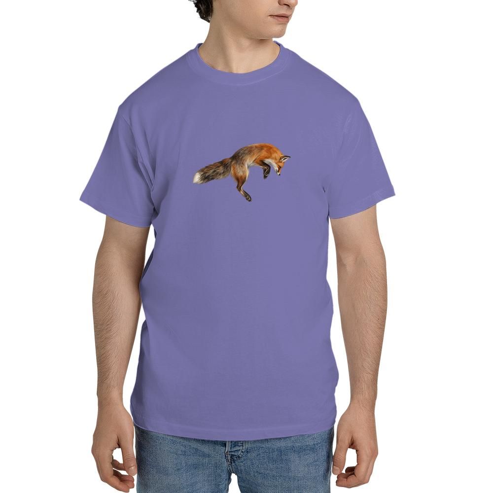 red fox t shirt jumping fox graphic tee woodland wildlife shirt