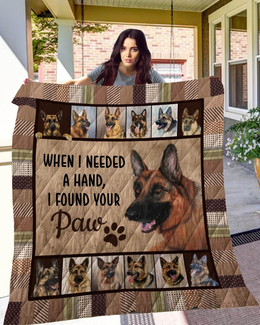 German Shepherd Paw Quilt Blanket - Awesome Design Gifts Idea for German Shepherd Dogs Mother GTS006584
