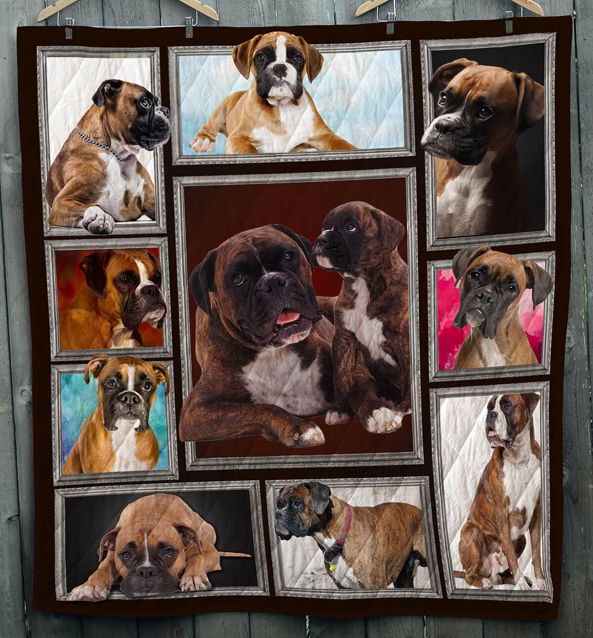 Cute Boxer Quilt Blanket - Awesome Design Gifts Idea for Boxer Dogs Mother GTS000375