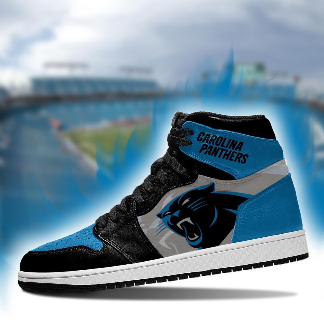 Carolina Panthers JD13 Vegan Leather Shoes Fan Personalized Hype beast Athletic Run Casual Shoes NNsh42 Carolina Panthers Air JD13 Shoes