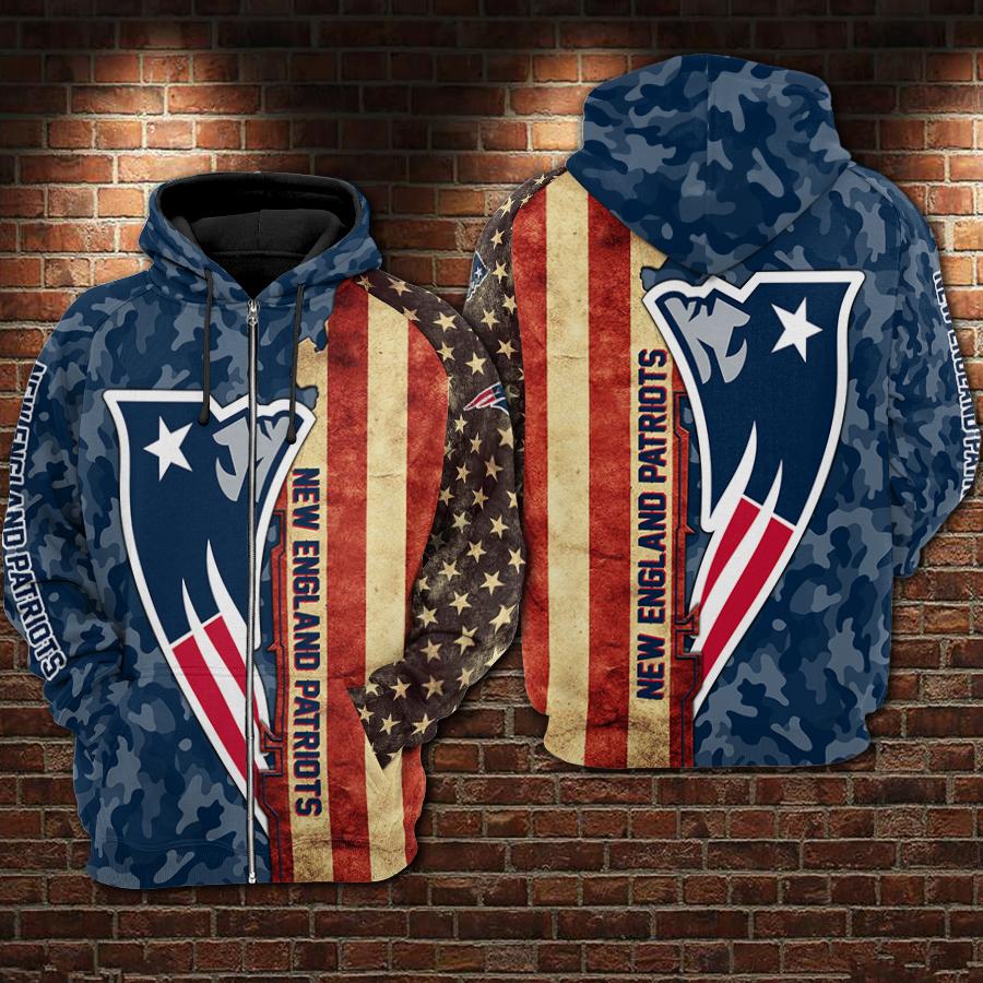 Stocktee New England Patriots Camo Pattern American Flag Limited Edition Men's And Women's All 