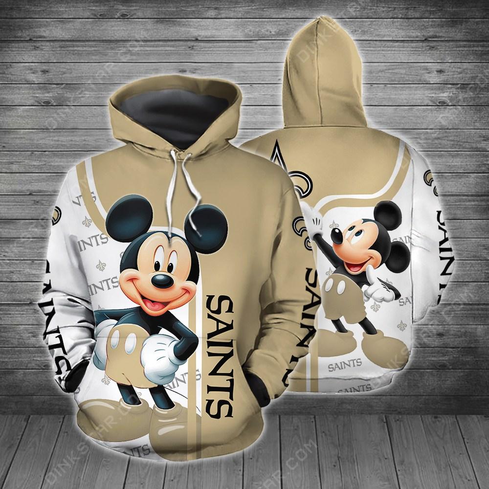 New Orleans Saints Grid Pattern 3D Zipper Hoodie