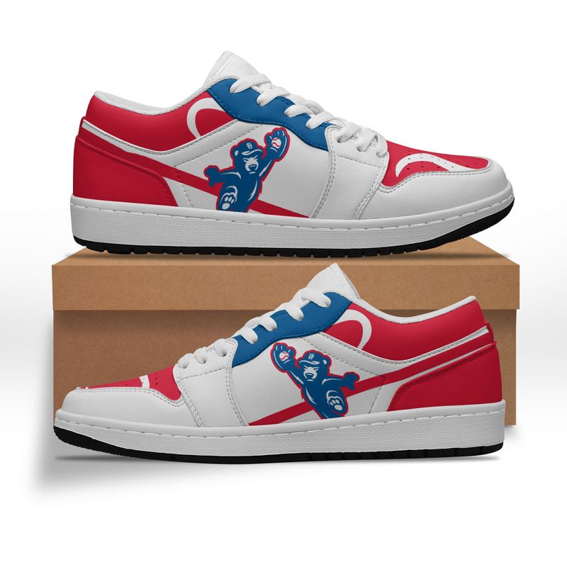 Chicago Cubs Logo Men's And Women's Low AJ Sneakers White Sole And ...
