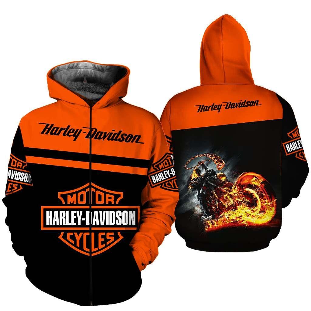 Stocktee Harley Davidson Ghost Rider Limited Edition Men's and Women's ...