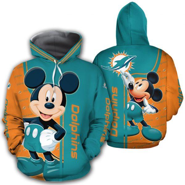 Stocktee Miami Dolphins with Mickey Limited Edition Men's And Women's ...