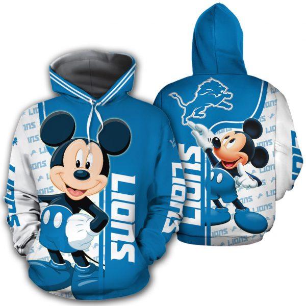 Stocktee Detroit Lions with Mickey Limited Edition Men's And Women's ...