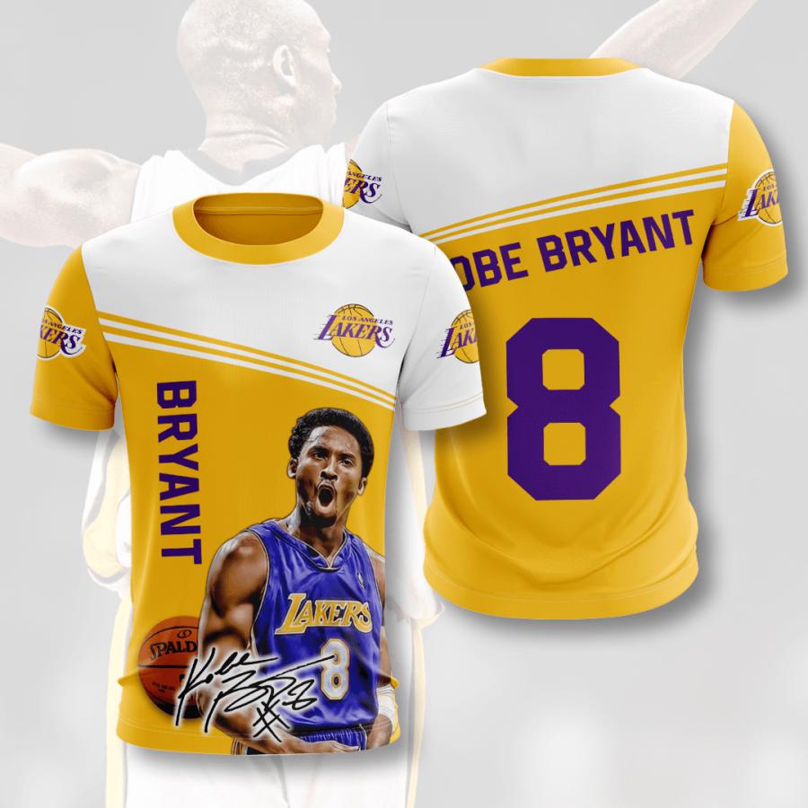 Kobe Bryant 24 Los Angeles Lakers 3D Full All Over Print T-shirt Unisex ...