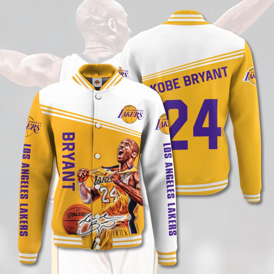Kobe Bryant 24 Los Angeles Lakers 3D Full All Over Print Varsity Jacket ...
