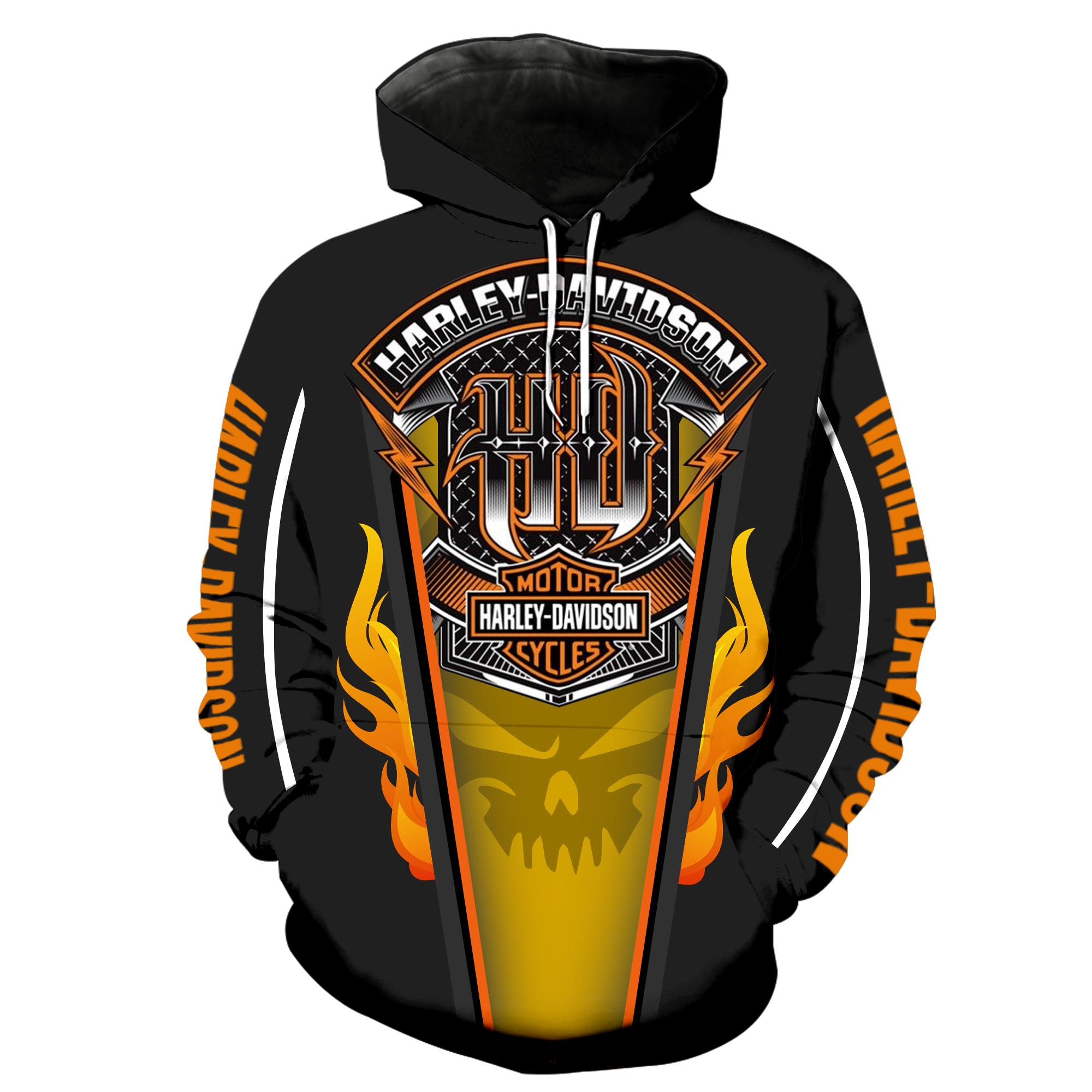 Harley Davidson Motorcycles Limited Edition All Over Print Zip Up ...