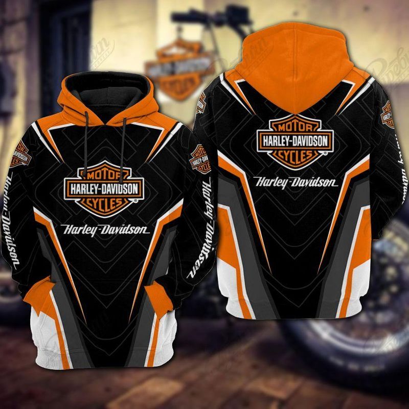 Harley Davidson Motorcycles All Over Print Zipper Up Hoodie And Joggers ...