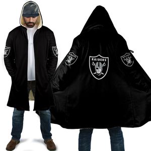 Stocktee Oakland Raiders Limited Edition Men's and Women's Black Velvet Long Coat GTS000818