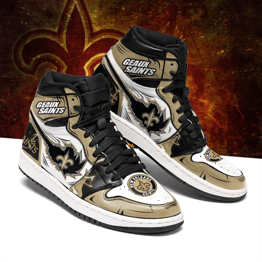 New Orleans Saints NFL Limited Edition High and Low Air Jordan Sneakers ...