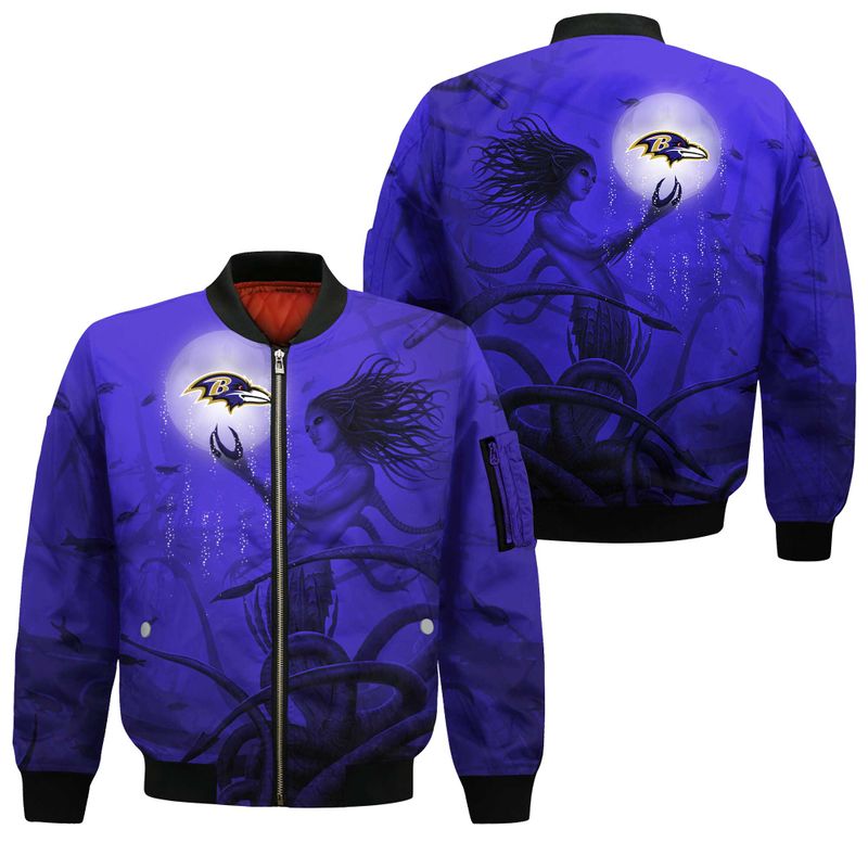 NFL Baltimore Ravens Limited Edition All Over Print Sweatshirt Zip ...