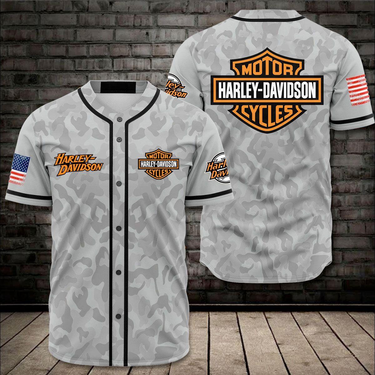 harley davidson baseball shirt