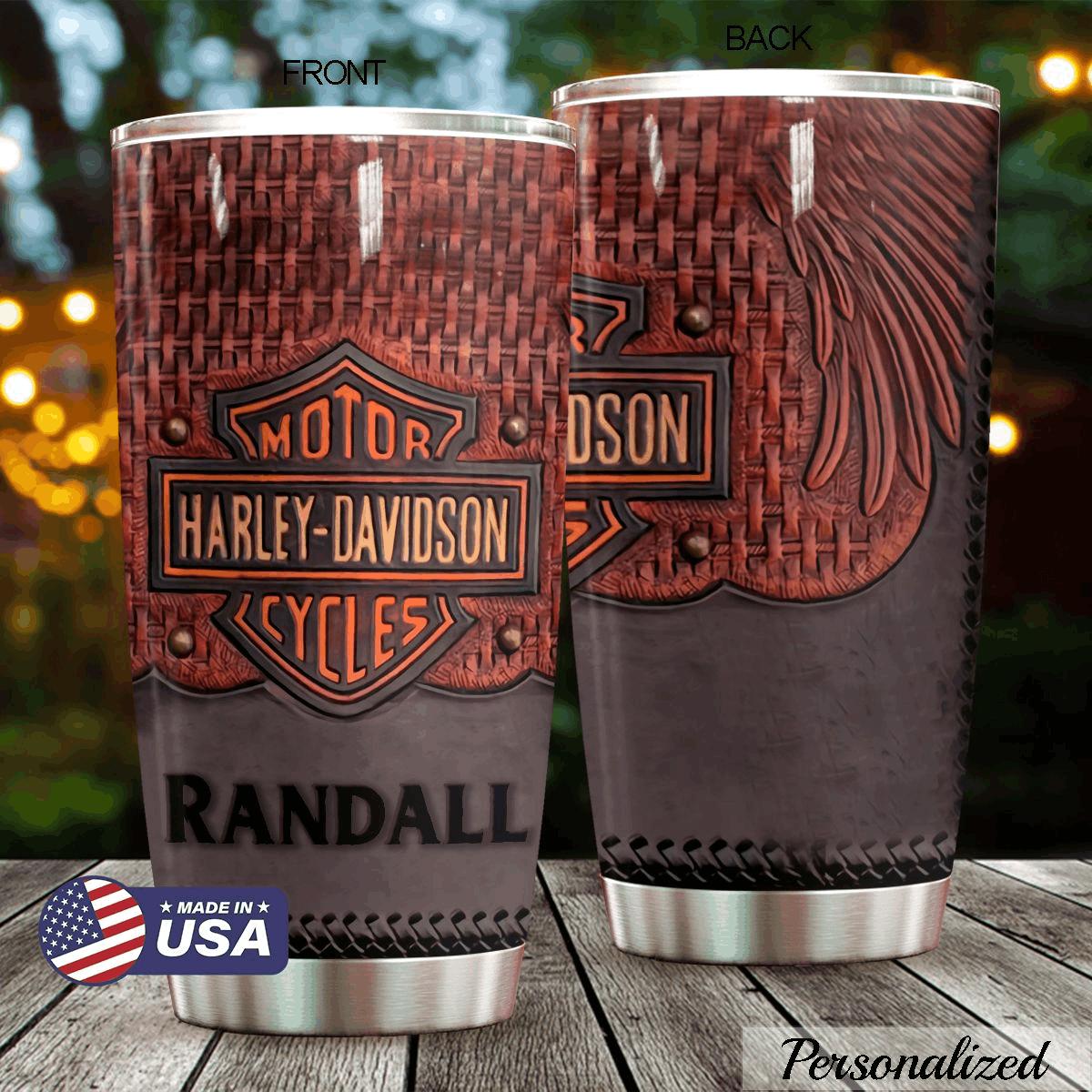 harley davidson wine tumbler