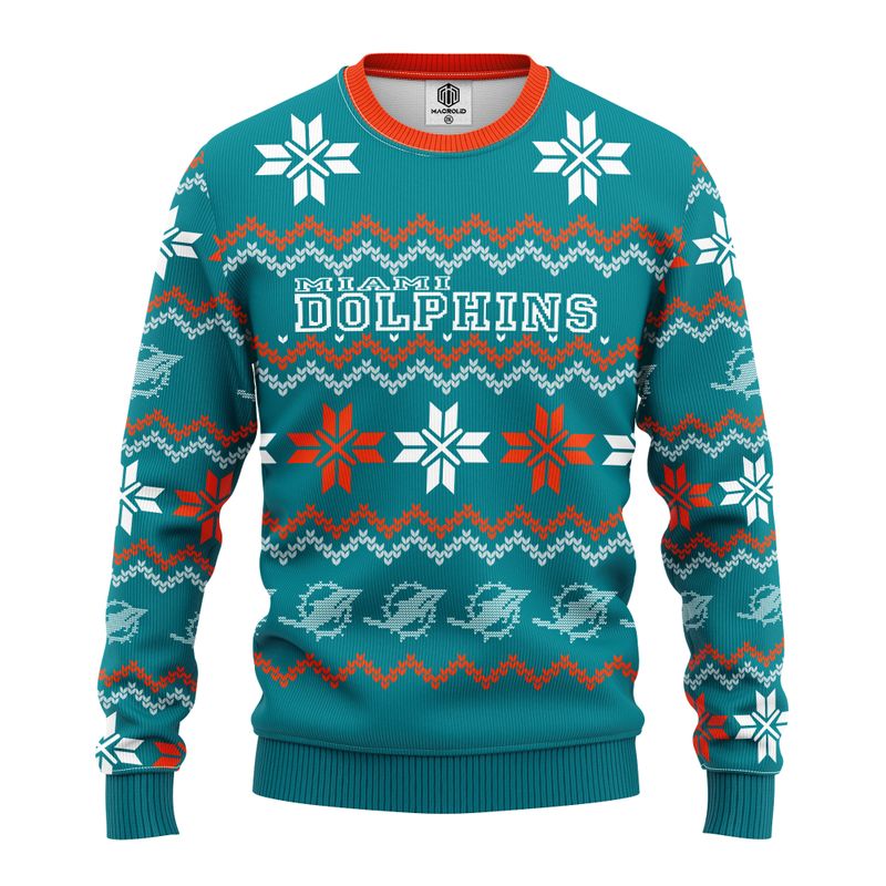 NFL Miami Dolphins Limited Edition All Over Print Christmas Ugly ...