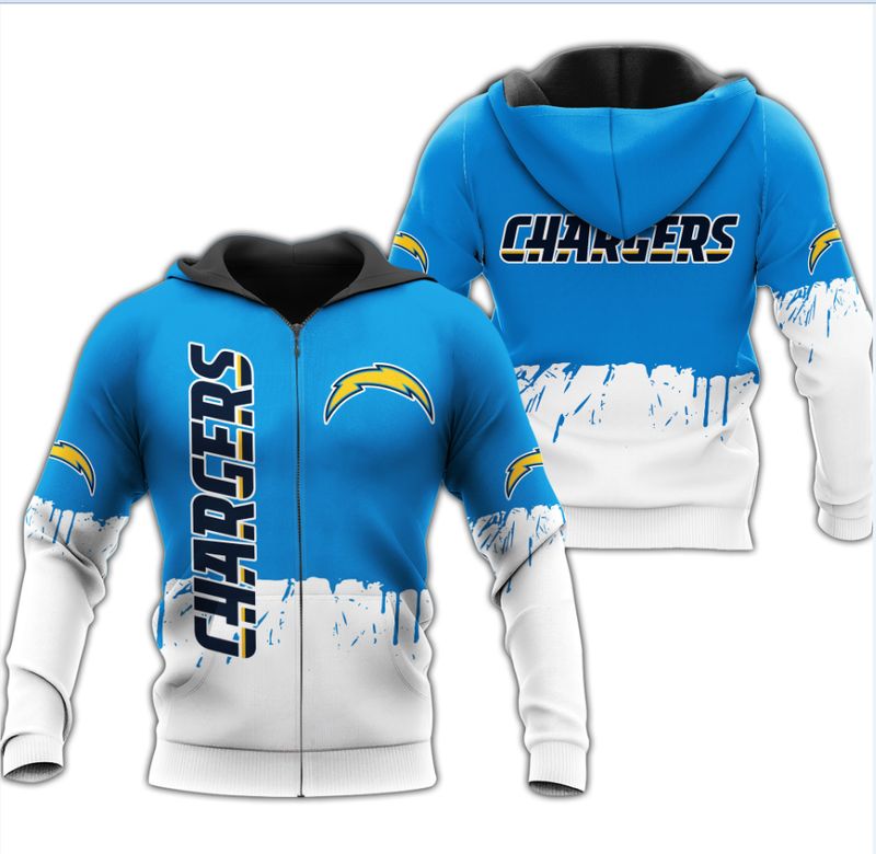 NFL Los Angeles Chargers Limited Edition All Over Print Zip Hoodie ...