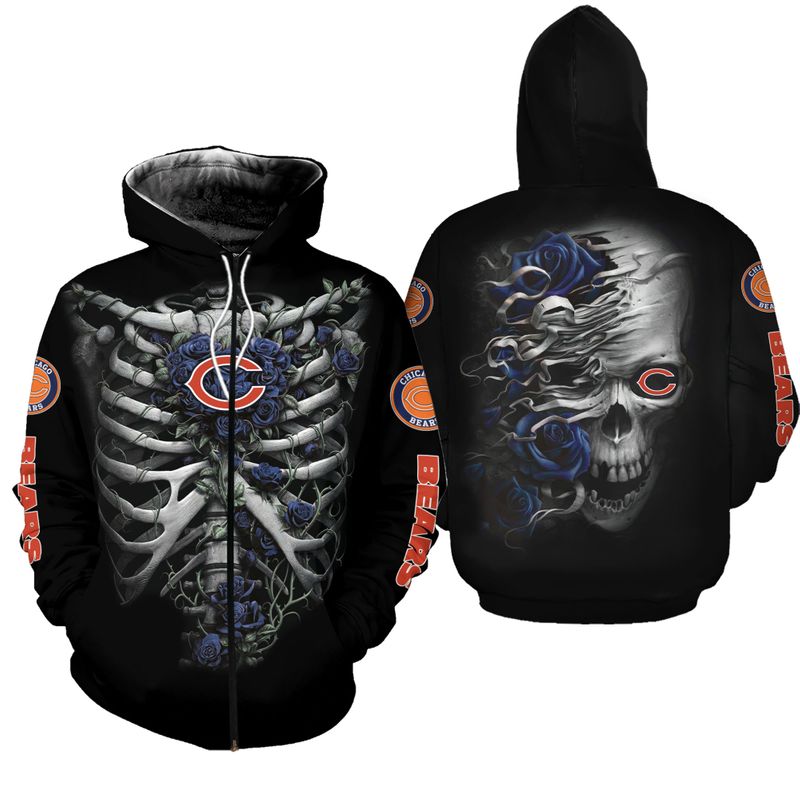 NFL Chicago Bears Limited Edition All Over Print Zip Up Hoodie Hoodie ...