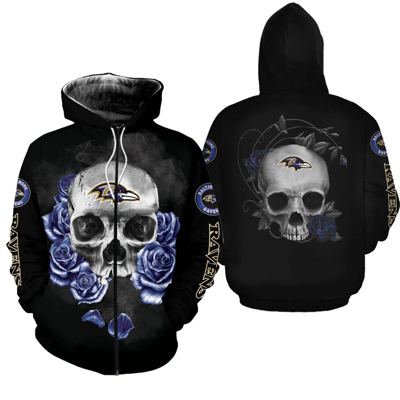 NFL Baltimore Ravens Limited Edition All Over Print Zip Up Hoodie ...